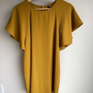 Mini mustard dress from Zara